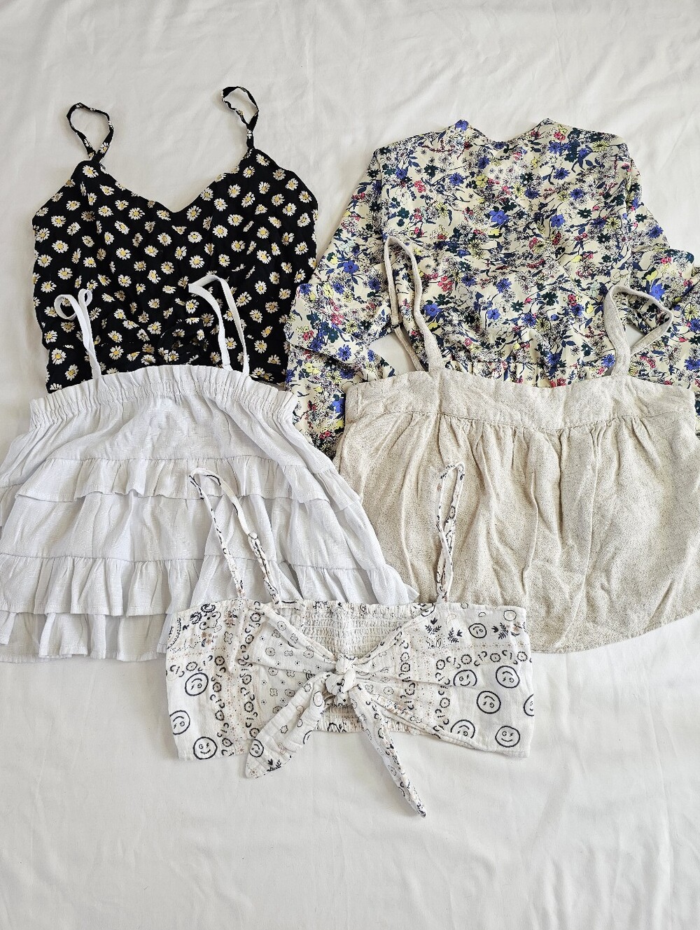 5pc Bundle Summer Tops Cottagecore Country Daisy Duke Farmgirl Coquette Festival